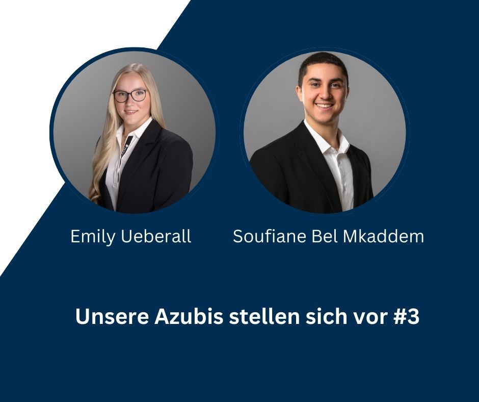 Emily Ueberall und Soufiane Bel Mkaddem, Auszubildende von FM LeasingPartner